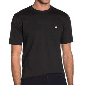 Brooks Brothers Men's Cotton Crewneck Logo T-Shirt New Large Black Short Sleeve